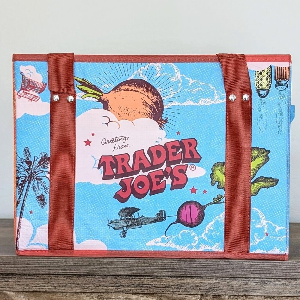 Trader Joe's Stand-Up Collapsible Grocery Tote 🛒 NWT - Picture 11 of 11